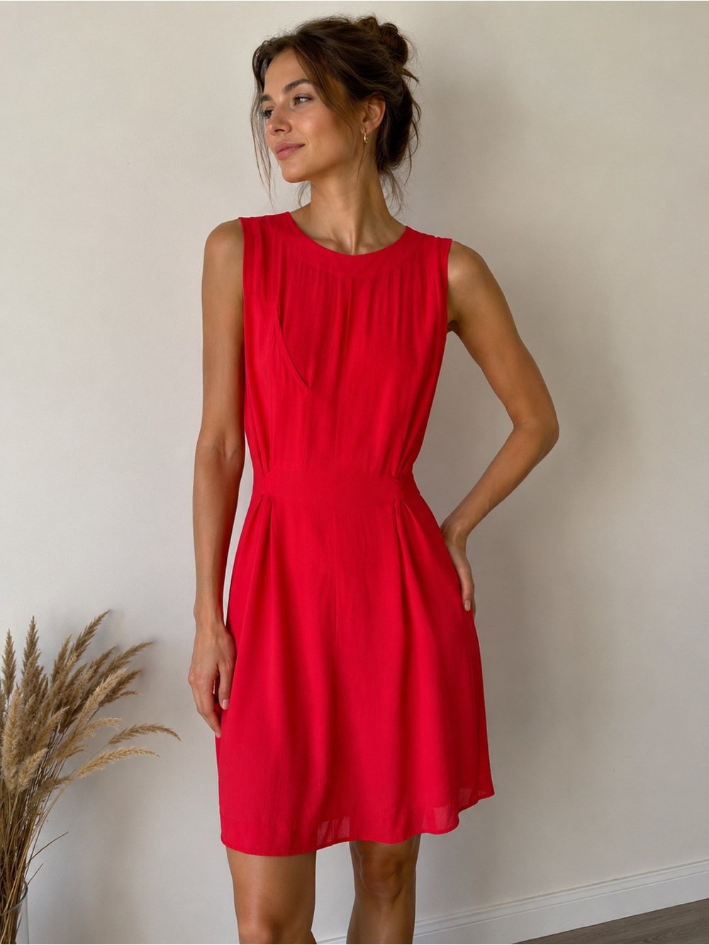 Le Mont St. Michel Bright Pink Viscose Dress EU 40